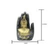 2-2-1.jpg Abhaya Mudra Resin Statue, Fearless Protection Decor for Living Room, Meditation Space & Altar, Black & Gold Buddha Hand Ornament