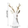Luxury Resin Deer Bust with Gold Antlers - Modern Animal Decor for Home & Office