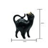 Elegant Black Cat Statue with Golden Accent - Modern Home Decor Inspiration
