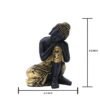 Resting Buddha Statue for Home Decor, Black and Gold, 21.6 cm x 16.5 cm, Resting Pose