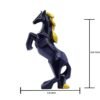 Geometric Black Horse Statue with Golden Mane - Modern Decorative Art for Home and Office
