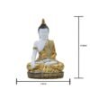 Decorative Buddha Statue for Meditation Room White and Gold, 28 cm x 18 cm