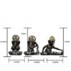2-3-2.jpg Set of 3 Lord Ganesha Idols for Home Decor | Black Polyresin Ganpati Statue with Gold & Silver Detailing | Decorative Murti for Pooja Room, Office, Gift & Festive Decor