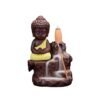 Figurine Little Meditating Buddha Backflow Smoke (Free 10 Cones), Fountain Incense Burner Holder, Idol (7 x 7 x 12 cm)(Style-56)