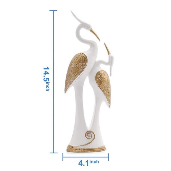 2-34.jpg Elegant White and Gold Crane Statue for Home Decor - Perfect Gift Idea