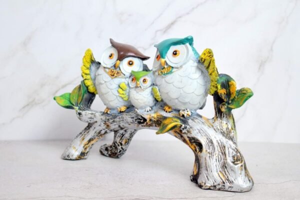 2-35.jpg Handcrafted Owl Family Statue - Unique Home Decor Piece for Nature Lovers