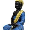 Polyresin Meditating Buddha Statue for Home Decor Big Size Large Living Room Office Desk Table 11 Inch-Blue
