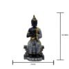 2-4-1.jpg Buddha Sculpture Home Decor, Black and Gold Mosaic Design, 26.7 cm x 12.7 cm,Resin Mindfulness Figurine in Black & Gold, Meditation Statue for Living Room, Desk & Spiritual Gift