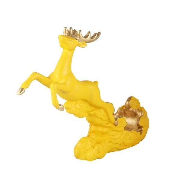 Modern Yellow Deer Wine Bottle Holder - Feng Shui Decor