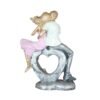 Romantic Couple Figurine Sitting on Bench Hand-Painted Resin Love Statue, Anniversary & Valentines Day Gift for Home Decor