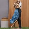 Romantic Dancing Couple Sculpture Resin Figurine HandPainted Latin Dance Statue, Love Home Decor Anniversary & Valentines Day Gift