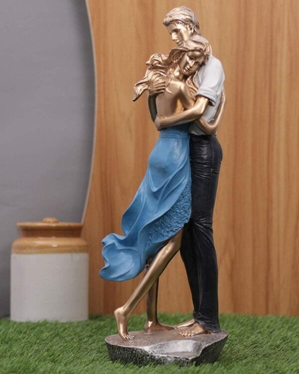 Romantic Dancing Couple Sculpture Resin Figurine HandPainted Latin Dance Statue, Love Home Decor Anniversary & Valentines Day Gift
