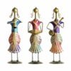 Handcrafted Metal Standing Lady Musician | Elegant Decorative Showpiece for Home & Office D?cor | Artistic Rajasthani Folk Art Figurine