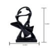 Contemporary Black Resin Couple Figurine Abstract Dance Sculpture for Home & Office, Thoughtful Anniversary or Valentines Gift