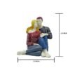 Handmade Resin Couple Sitting Statue - Perfect for Home Decor, Table Centerpiece, or Gift