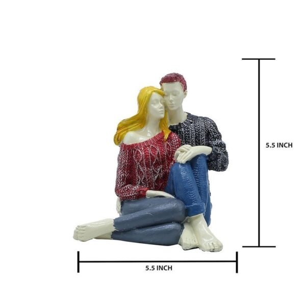 Handmade Resin Couple Sitting Statue - Perfect for Home Decor, Table Centerpiece, or Gift