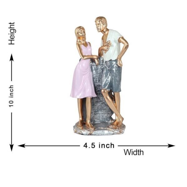 Golden Couple Statue, Romantic Decorative Figurine for Home, Gift for Couples - Wedding Decoration