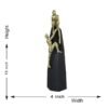 Golden Mummy Statue - Egyptian Mummy Figurine - Black Base - Home Decor