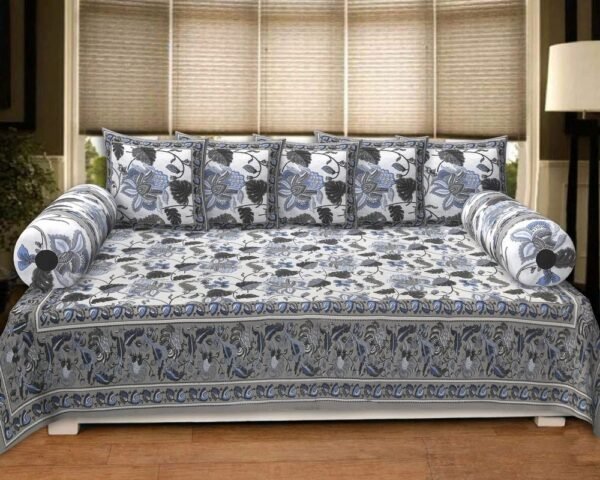 Premium Cotton Double Bedsheet Set ? Elegant Floral Pattern With 2 Pillow Covers, Soft & Durable Home Bedding