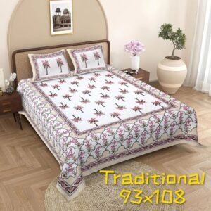 21-01-1000x1000-1.jpg King Size Bed Sheets for Double Bed | Soft & Comfortable Fabric | Durable & Colorfast Bedding Set with 2 Pillow Covers