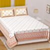 23-01-1000x1000-3.jpg Premium Hand?Block Print Cotton Double Bedsheet Set ? Traditional Rajasthani Floral Design with 2 Matching Pillow Covers, Soft & Breathable
