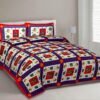 Rajasthani Printed King Size Cotton Bed Sheet ? Traditional Handcrafted Design, Soft & Durable