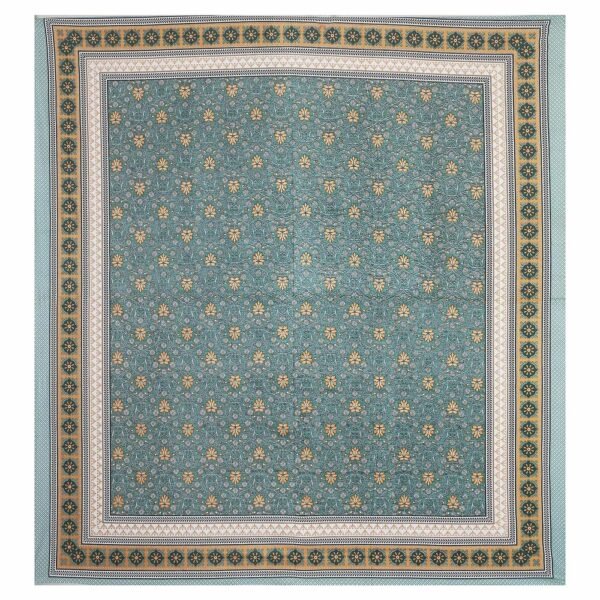 Rajasthani Block?Print Cotton King Size Bedsheet ? 100% Pure Cotton, Ethnic Floral Design, Breathable & Soft Bed Sheet