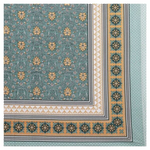 Rajasthani Block?Print Cotton King Size Bedsheet ? 100% Pure Cotton, Ethnic Floral Design, Breathable & Soft Bed Sheet