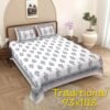 King Size Block Print Cotton Bedsheet ? Handcrafted Traditional Design, Soft & Comfortable