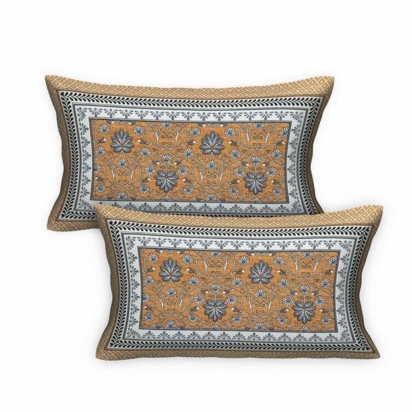 Rajasthani Cotton King Size Bedsheet ? 100% Soft Cotton Sheet with Ethnic Block?Print, Breathable & Durable Bed Linen