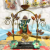 Metal Jhula Ganesh T Lite Holder | Handcrafted Decorative Tea Light Stand | Elegant Ganesh Ji Showpiece for Home & Temple Decor