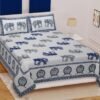 Premium Cotton Double Bed Sheet Set ? Hand?Printed Rajasthani Block Print ? Soft, Breathable & Durable Bedsheet with 2 Matching Pillow Covers