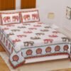 Premium Cotton Double Bed Sheet Set ? Hand?Printed Rajasthani Block Print ? Soft, Breathable & Durable Bedsheet with 2 Matching Pillow Covers