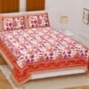 Premium Jaipuri King Size Cotton Bedsheet ? Soft, Durable & Handcrafted Rajasthani Print ? Double Bed Sheet for Elegant Bedroom D?cor