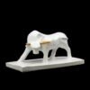 3-10.jpg White Bull Statue with Golden Accents - Decorative Figurine for Home and Office