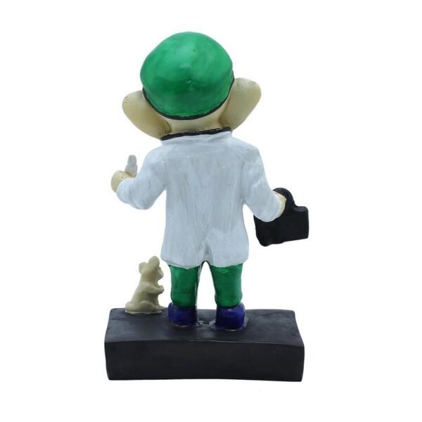3-17-2.jpg Doctor Ganesha Idol Lord Ganpati Statue in Doctor Avatar with Mouse Polyresin Showpiece for Home, Clinic, Hospital, Gift for Doctors 8 Inch