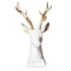 Luxury Resin Deer Bust with Gold Antlers - Modern Animal Decor for Home & Office