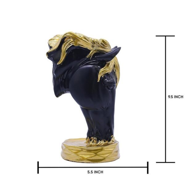 Elegant Black and Gold Horse Sculpture for Home Decor - Luxurious Art Piece