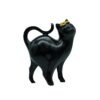 Elegant Black Cat Statue with Golden Accent - Modern Home Decor Inspiration