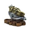 Gold & Silver Ganesha Statue on Conch Shell - Hindu God Decorative Figurine for Home & Office