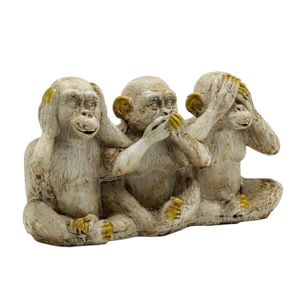 Three Wise Monkeys Statue - Hear No Evil, See No Evil, Speak No Evil - Decorative Figurine for Home & Office