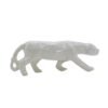 3-24.jpg White Ceramic Panther Figurine - Elegant Home Decor - Animal Sculpture