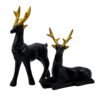 3-27.jpg Elegant Black Deer Statues with Golden Antlers - Perfect Home Decor for Modern Living Spaces