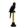 Elegant Black Parrot Sculpture with Gold Accents - Unique Home Decor Piece