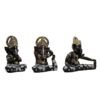 3-3-2.jpg Set of 3 Lord Ganesha Idols for Home Decor | Black Polyresin Ganpati Statue with Gold & Silver Detailing | Decorative Murti for Pooja Room, Office, Gift & Festive Decor
