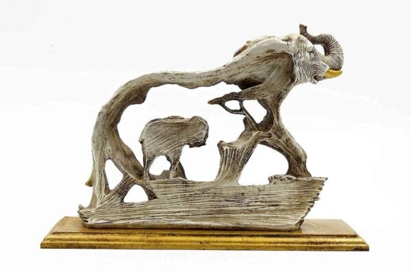 3-3.jpg Artistic Resin Elephant Sculpture - Elegant Elephant Figurine for Home & Office Decor