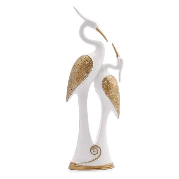 3-34.jpg Elegant White and Gold Crane Statue for Home Decor - Perfect Gift Idea