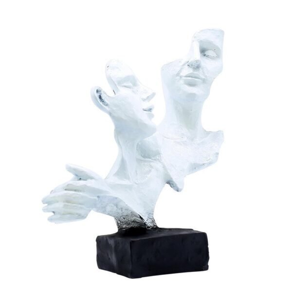 Abstract Couple Sculpture Resin Figurine Modern Love Statue for Home Decor, Anniversary Valentine's Day Gift