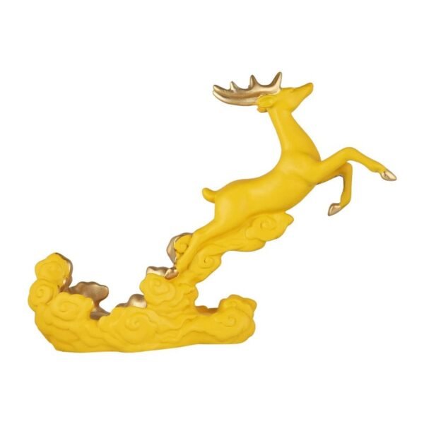 Modern Yellow Deer Wine Bottle Holder - Feng Shui Decor