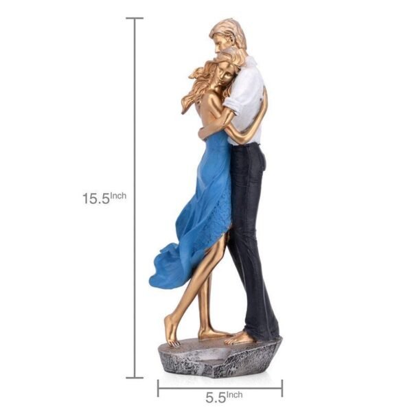 Romantic Dancing Couple Sculpture Resin Figurine HandPainted Latin Dance Statue, Love Home Decor Anniversary & Valentines Day Gift